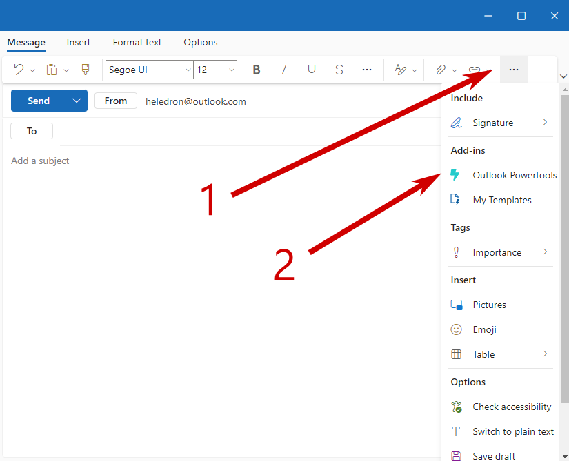 Open Taskpane Button